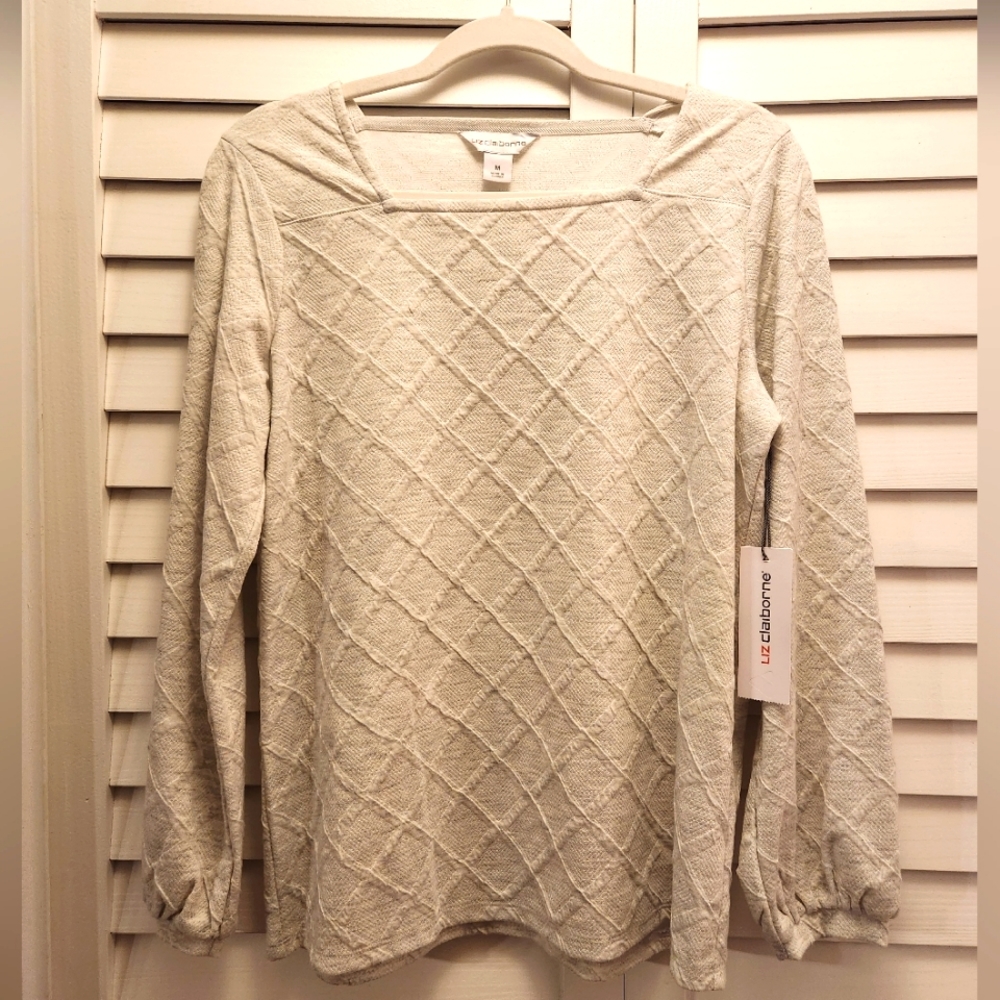 Cream sweater, size medium new with tags